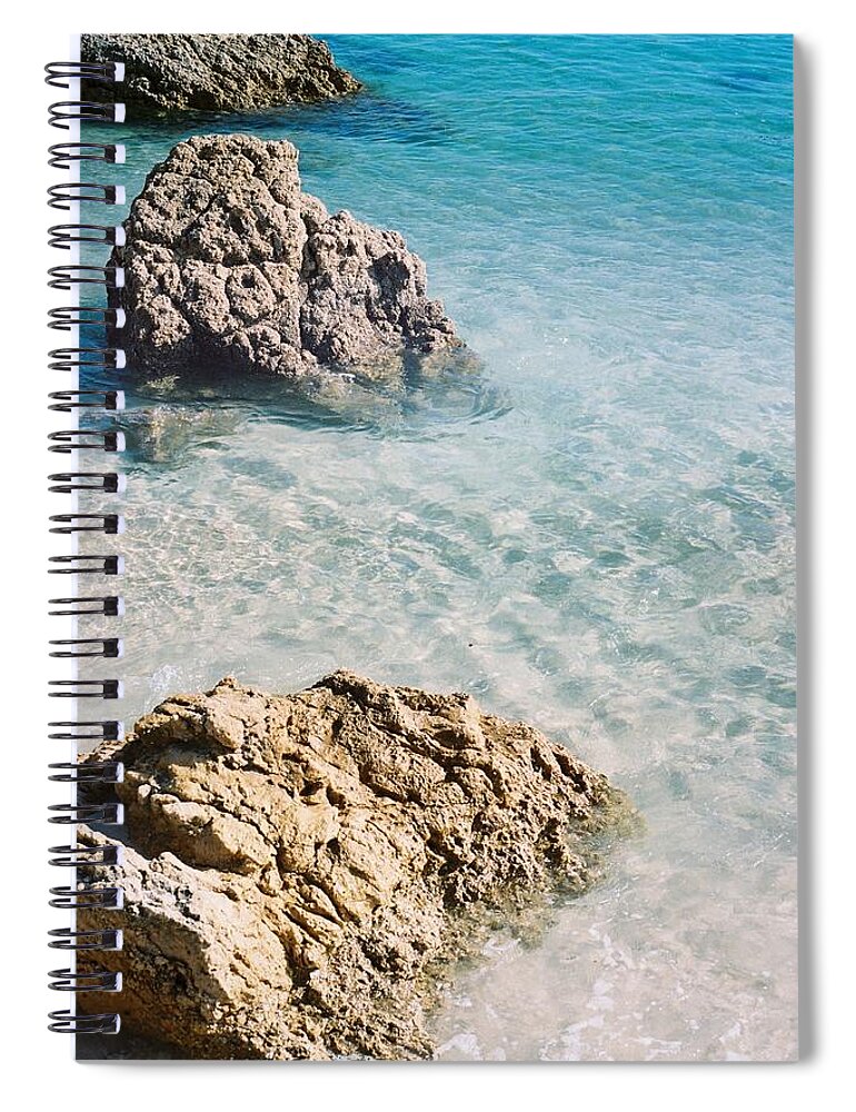 Sunny Spiral Notebook featuring the photograph 1 2 3 by Barthelemy de Mazenod