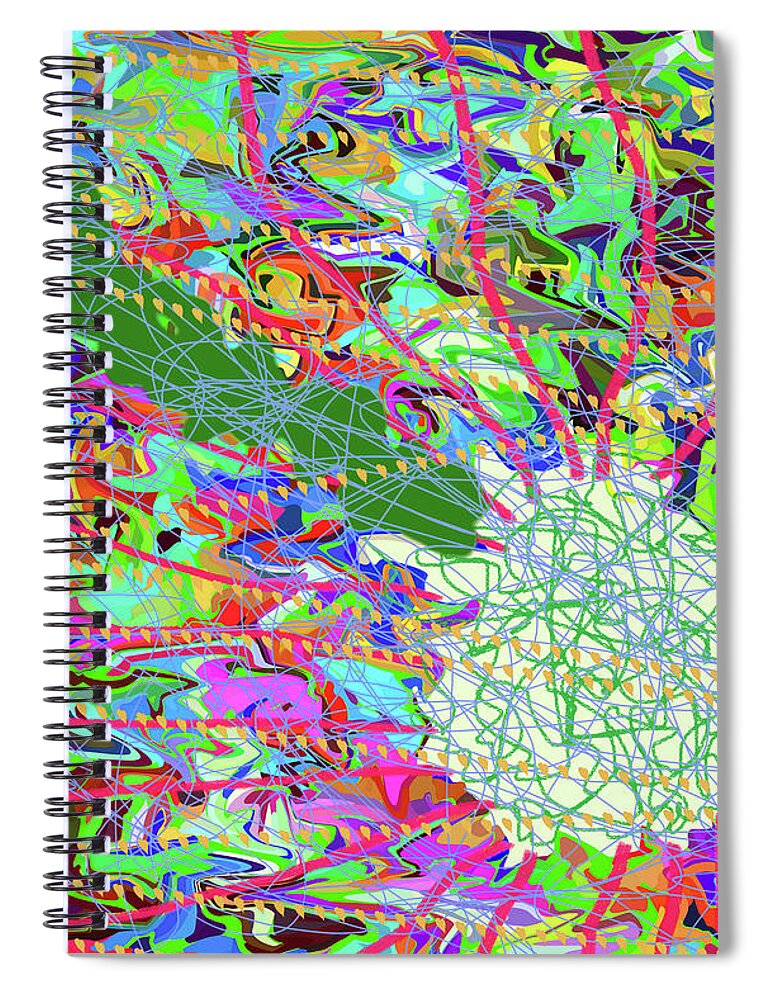 Walter Paul Bebirian: The Bebirian Art Collection Spiral Notebook featuring the digital art 1-20-2012mabcdefghijkl by Walter Paul Bebirian