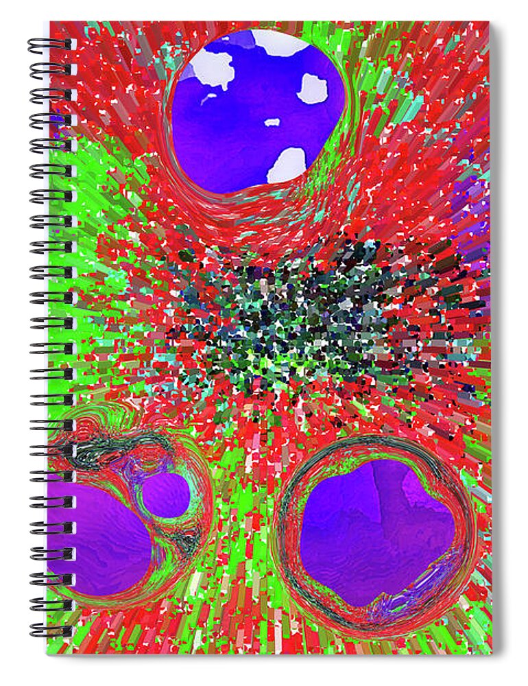  Spiral Notebook featuring the digital art 3-16-2009wabcdefghijkl #1 by Walter Paul Bebirian