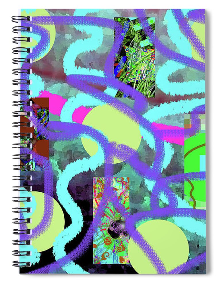 Walter Paul Bebirian: The Bebirian Art Collection Spiral Notebook featuring the digital art 4-25-2011babcdefghijklmn #1 by Walter Paul Bebirian