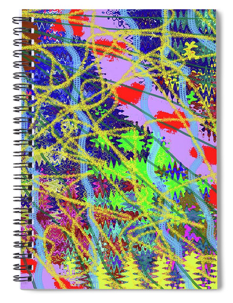 Walter Paul Bebirian: The Bebirian Art Collection Spiral Notebook featuring the digital art 7-17-2011dabcdefghijklmnopqrt #1 by Walter Paul Bebirian