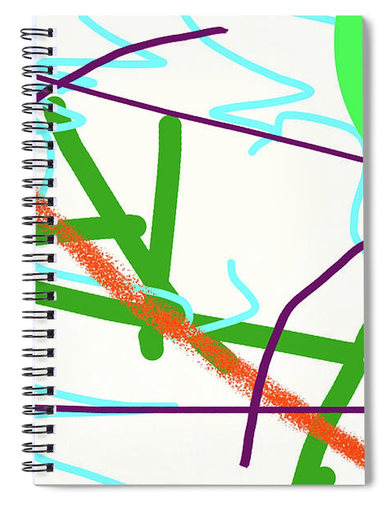  Spiral Notebook featuring the digital art 9-18-2009bacdefghijklm #1 by Walter Paul Bebirian