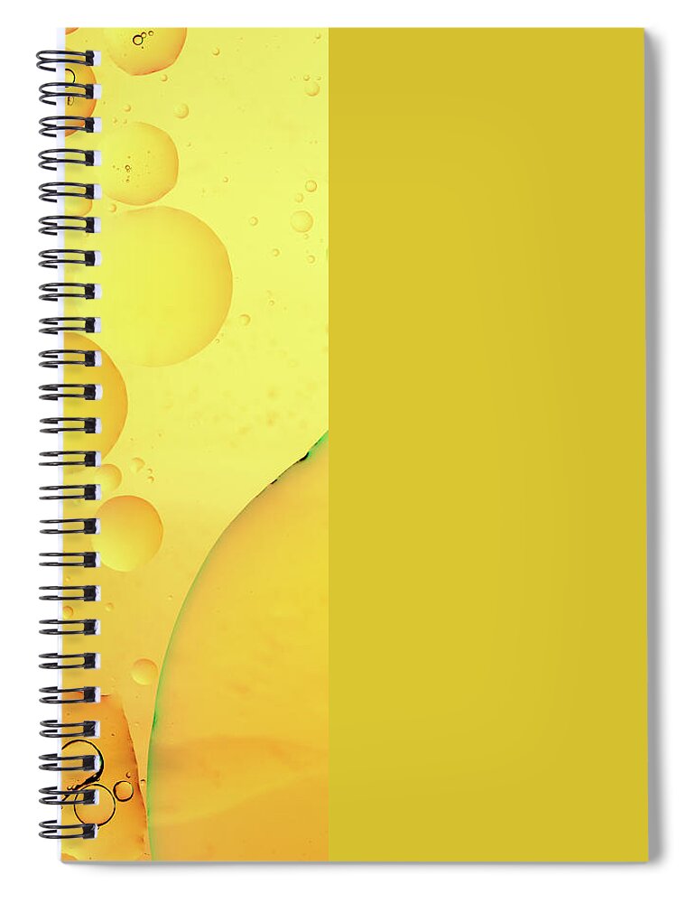 Fluid Spiral Notebook featuring the photograph Abstract, image of oil, water and soap with colourful background by Michalakis Ppalis