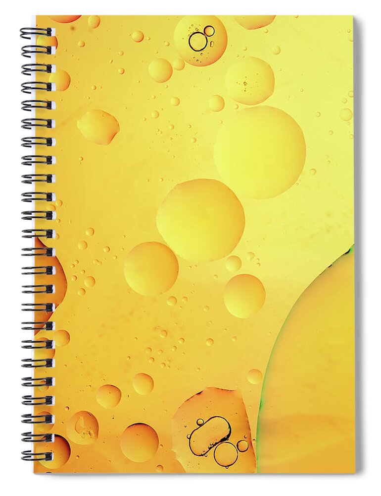 Fluid Spiral Notebook featuring the photograph Abstract, image of oil, water and soap with colourful background #3 by Michalakis Ppalis