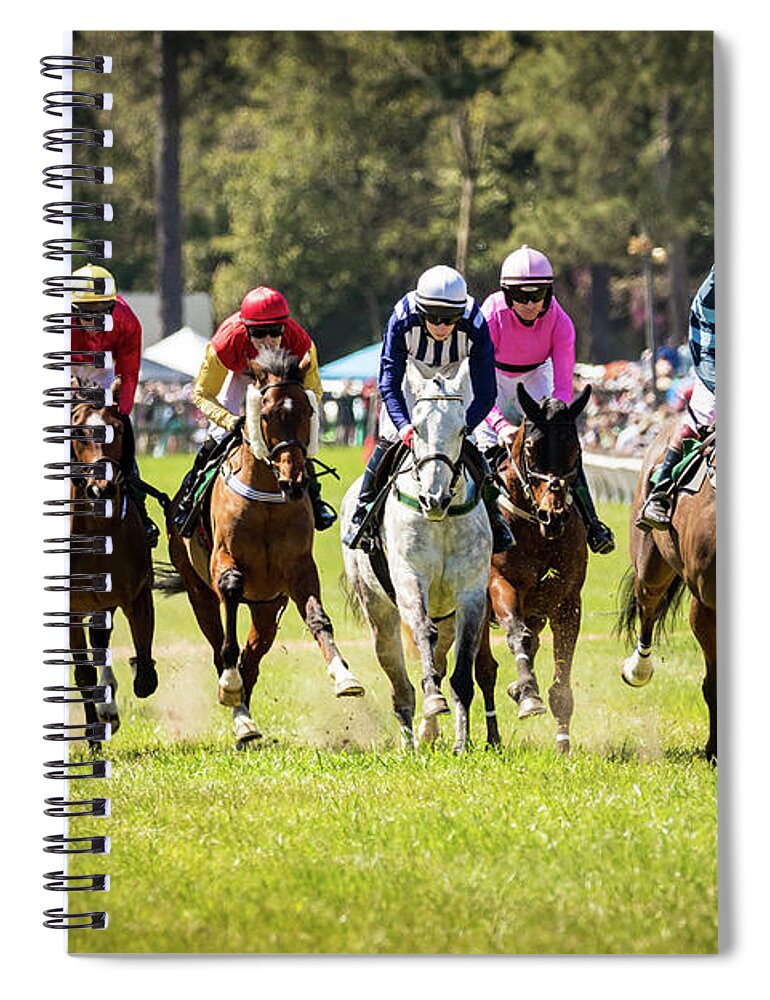Aiken Spiral Notebook featuring the photograph Aiken Steeplechase #1 by Sanjeev Singhal
