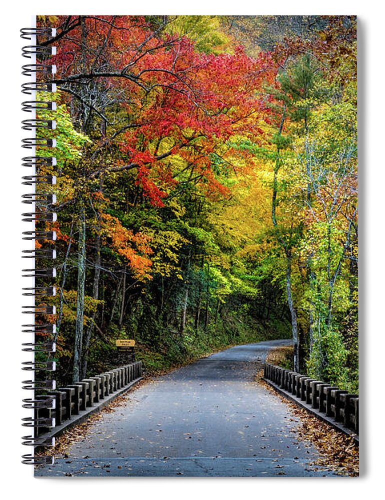 Bridge Spiral Notebook featuring the photograph Along the River Road #1 by Debra and Dave Vanderlaan