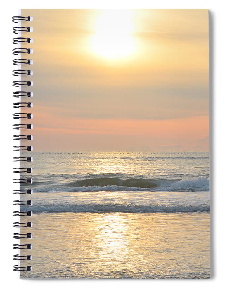 Obx Sunrise Spiral Notebook featuring the photograph April Sunrise #1 by Barbara Ann Bell