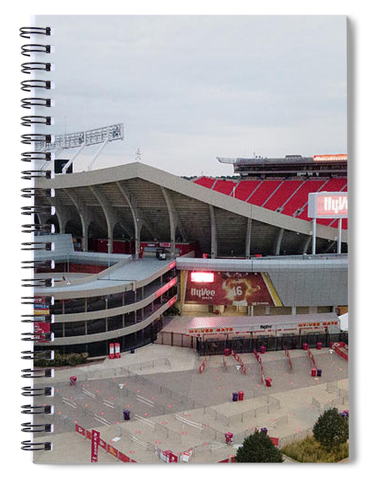 Kansas City Spiral Notebook featuring the photograph Arrowhead Stadium by Eldon McGraw