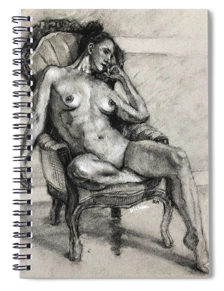  Spiral Notebook featuring the painting Astrid by Jeff Dickson