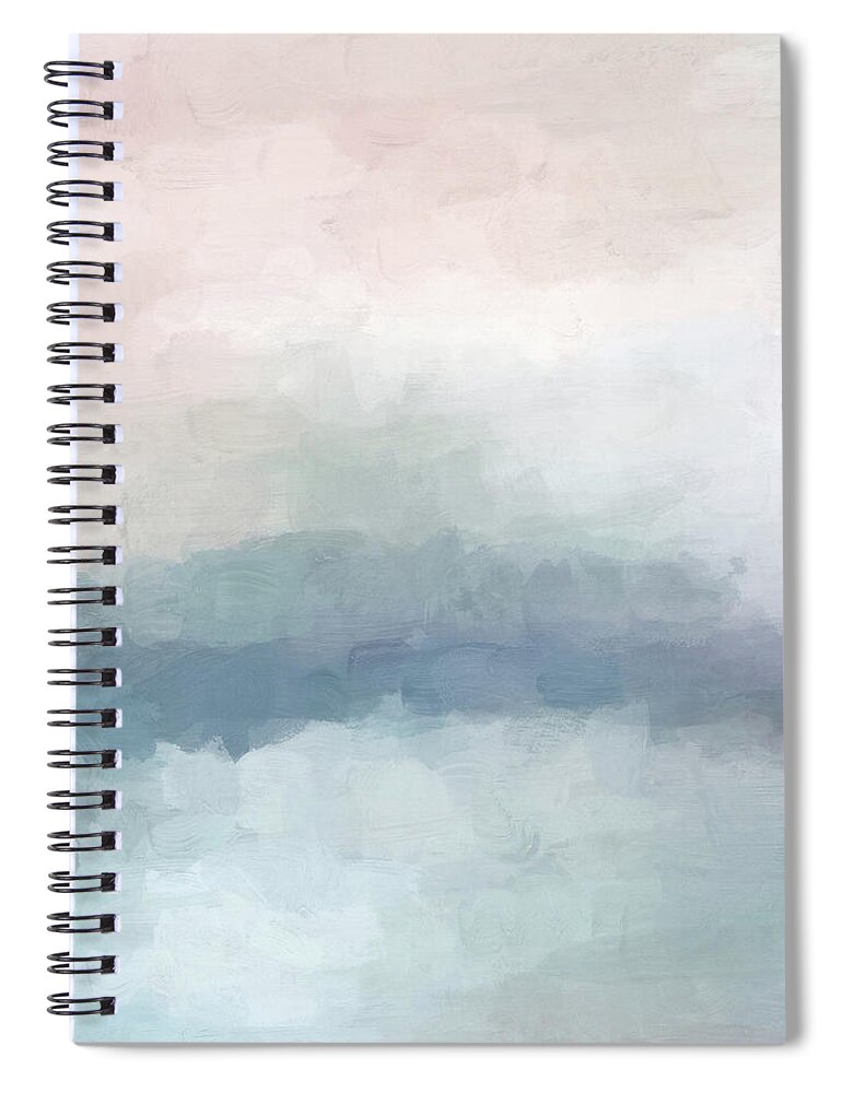 Blush Pink Spiral Notebook featuring the painting Atlantic Ocean Sunrise III by Rachel Elise
