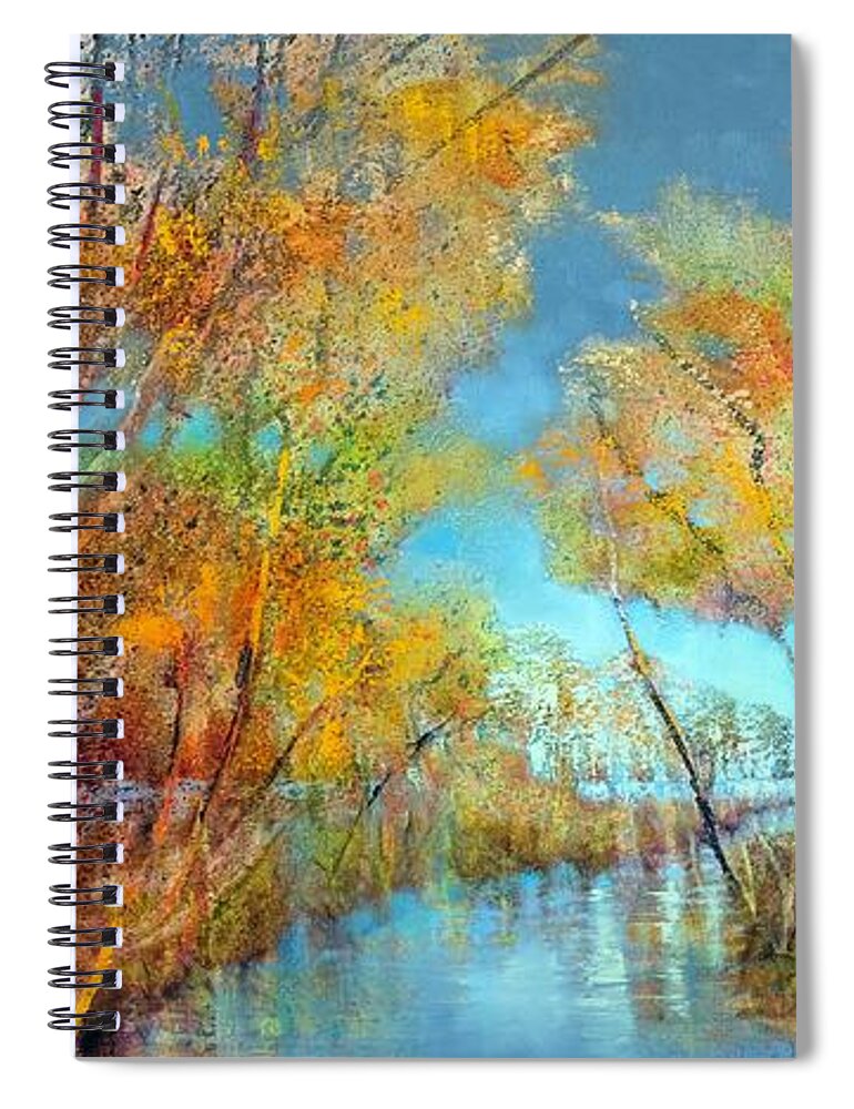 Colorful Spiral Notebook featuring the painting Autumn delights #1 by Annette Schmucker