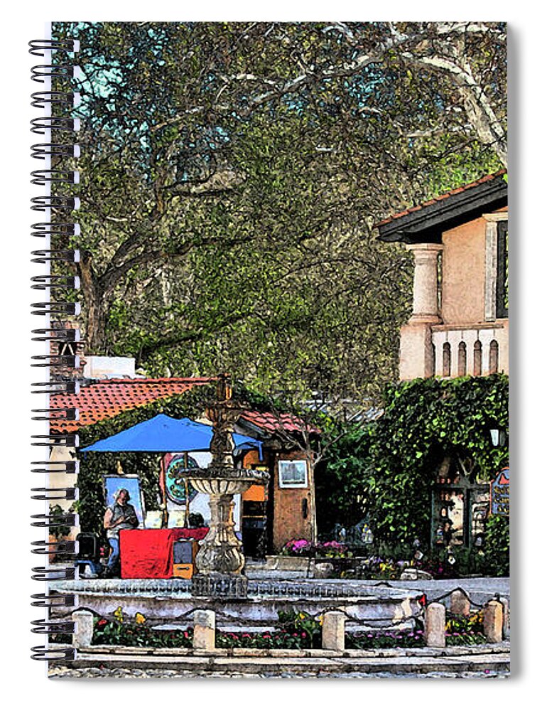 Paintings Spiral Notebook featuring the photograph Autumn Morning at Tlaquepaque #2 by Al Judge
