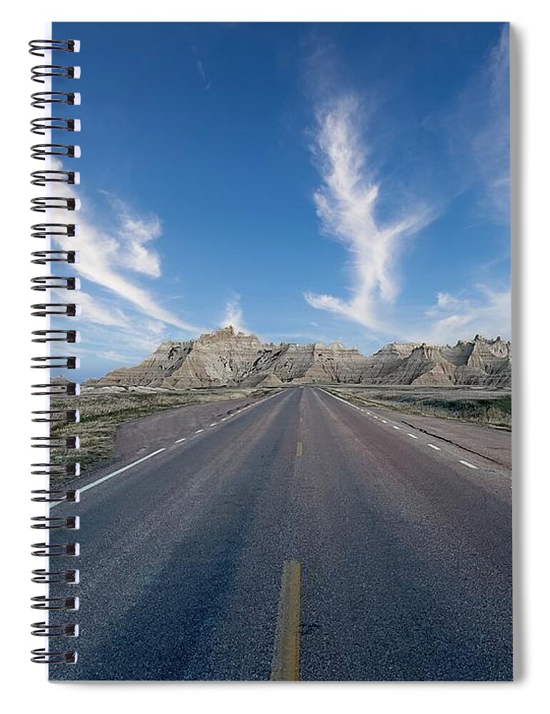 Badlands Spiral Notebook featuring the photograph 240 by Carolyn Mickulas
