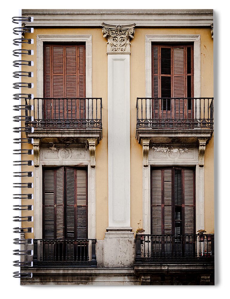 Spain Spiral Notebook featuring the photograph Barcelona Balconies #2 by RicharD Murphy