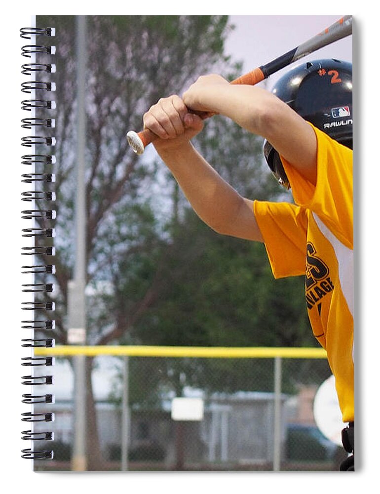 Sports Spiral Notebook featuring the photograph Batter Up by C Winslow Shafer