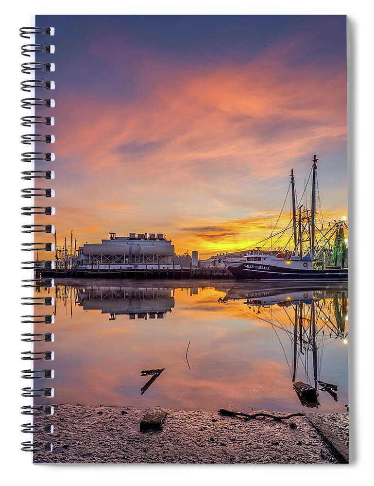 Bayou Spiral Notebook featuring the photograph Bayou Sunrise, 1/30/21 #1 by Brad Boland