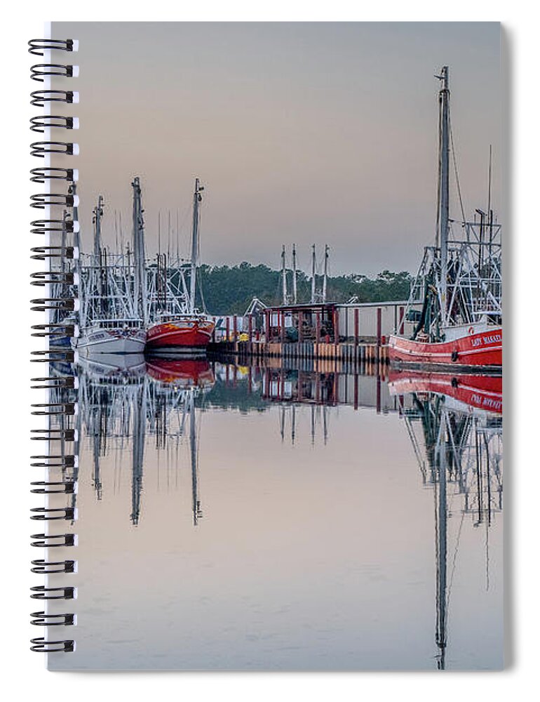 Bayou Spiral Notebook featuring the photograph Bayou Sunset, 2/9/21 by Brad Boland