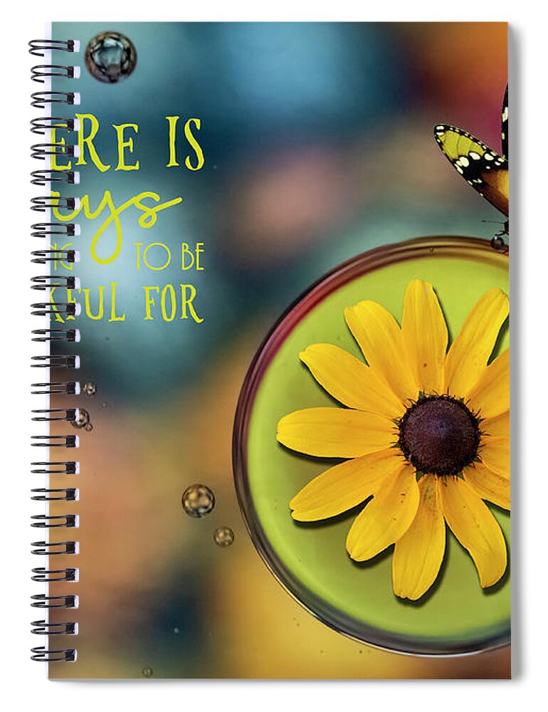 Notecard Spiral Notebook featuring the photograph Be Thankful #1 by Cathy Kovarik