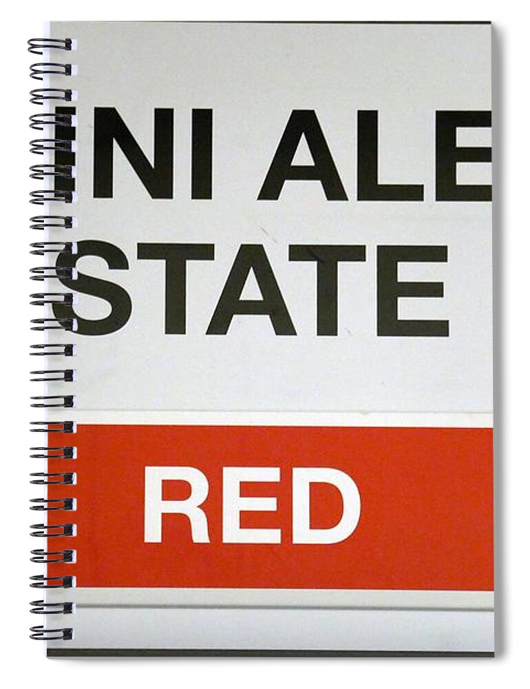 Nuclear Spiral Notebook featuring the photograph Bikini Alert State Red #1 by Ian Hutson