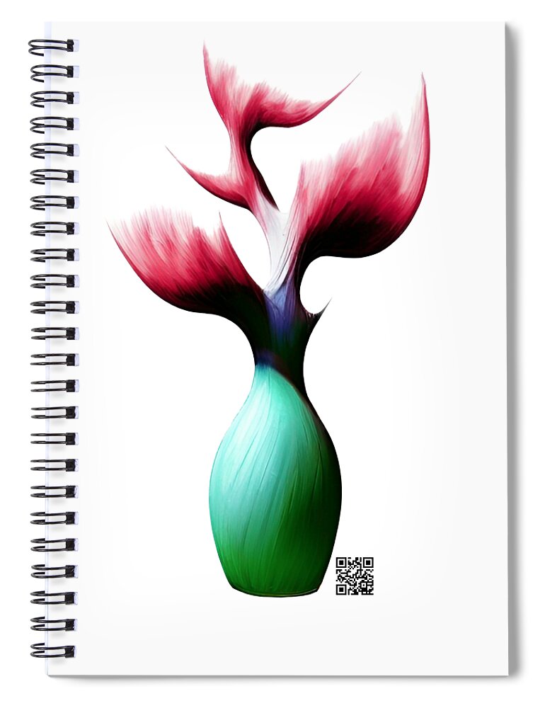 Birds Of Paradise Spiral Notebook featuring the digital art Birds of Paradise #1 by Rafael Salazar