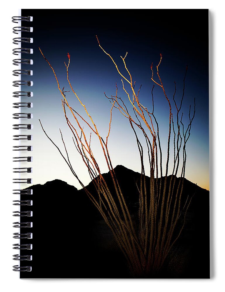 Arizona Spiral Notebook featuring the photograph Break the Jagged Edge of Day by Joseph Philipson