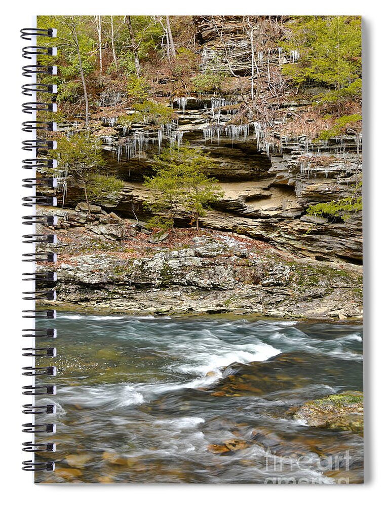 Piney Falls Spiral Notebook featuring the photograph Cane Creek 1 #1 by Phil Perkins