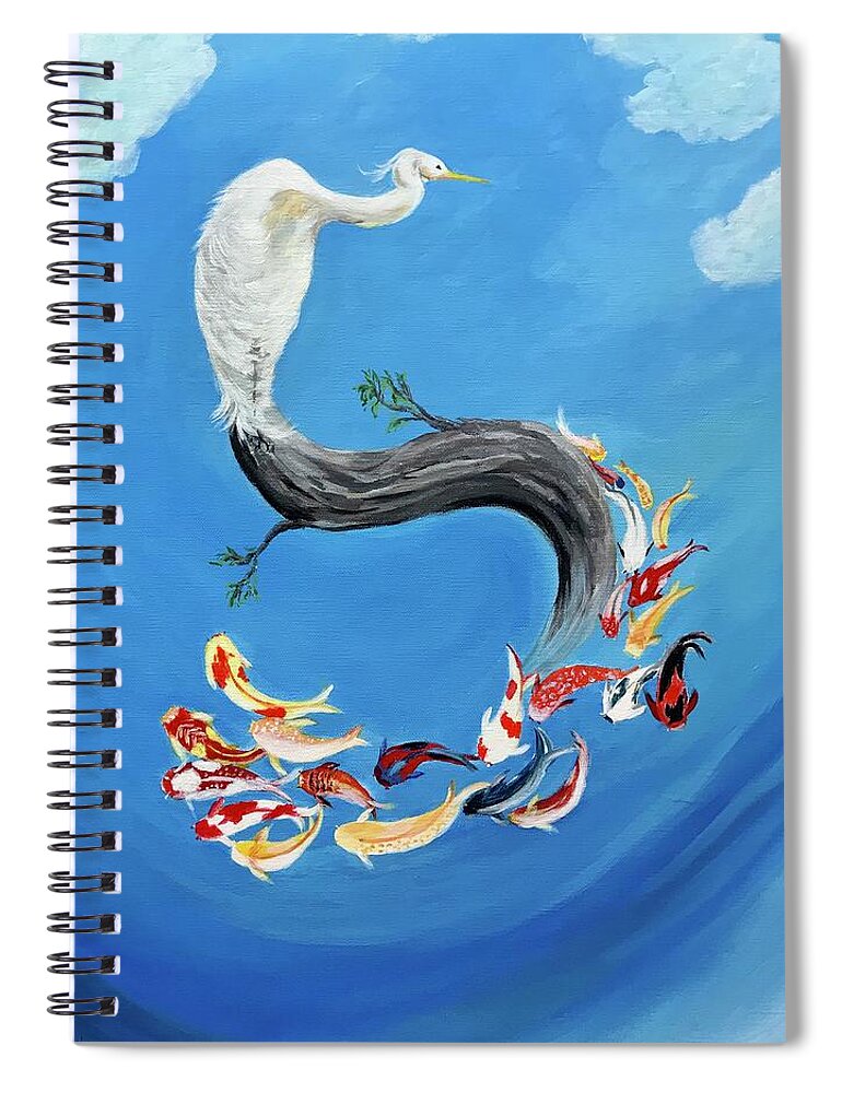 Art Spiral Notebook featuring the painting Circle #1 by Deborah Smith