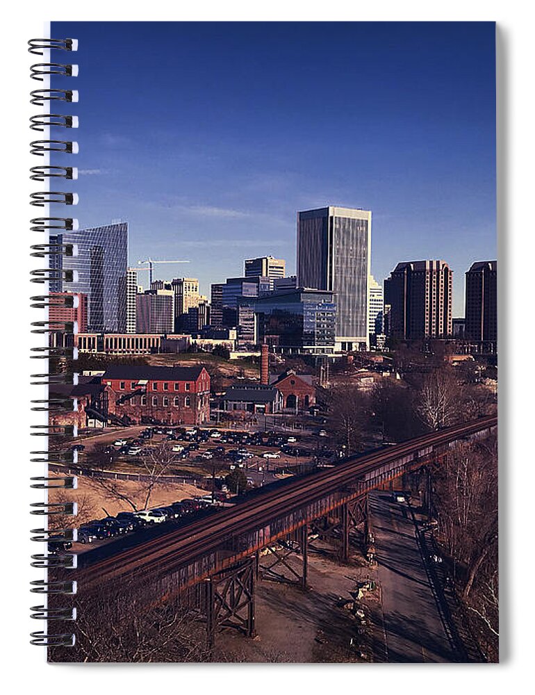  Spiral Notebook featuring the photograph City of Richmond #1 by Stephen Dorton