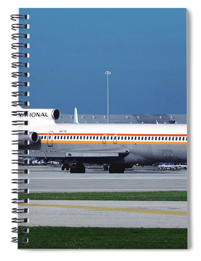 National Airlines Spiral Notebook featuring the photograph Classic National Airlines Boeing 727 at Miami #2 by Erik Simonsen