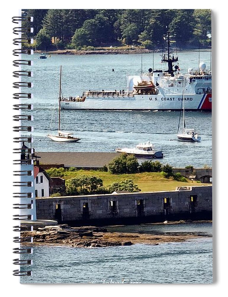  Spiral Notebook featuring the photograph Coast Guard Cutter Tahoma #1 by John Gisis
