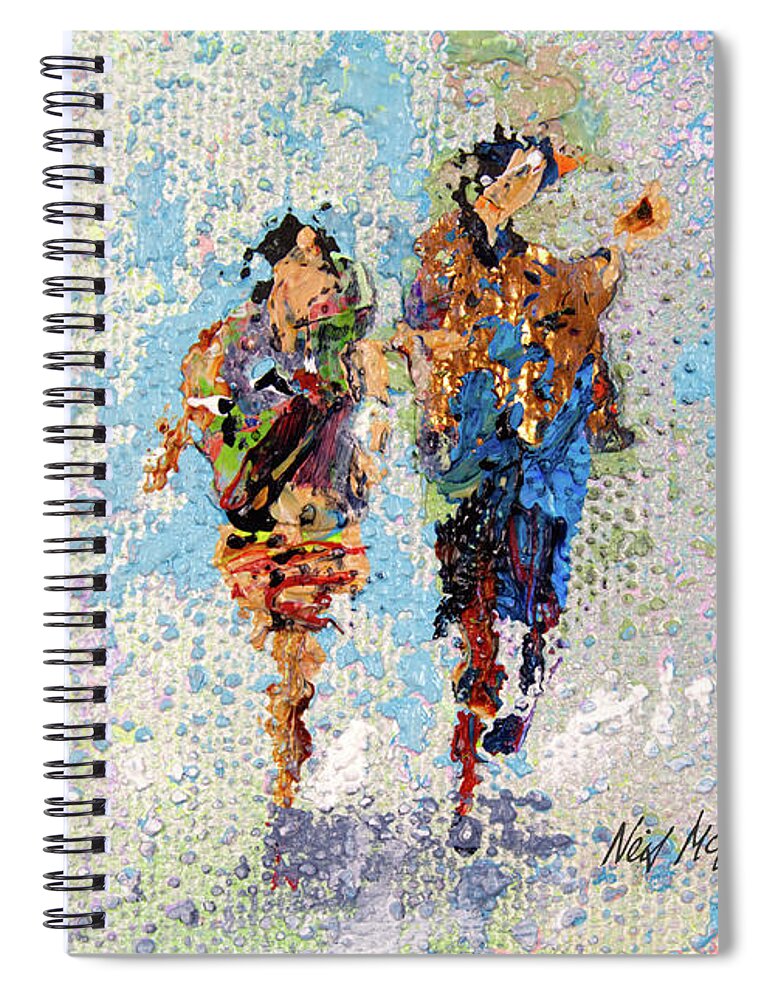 Painted Spiral Notebook featuring the painting Confident Women by Neil McBride