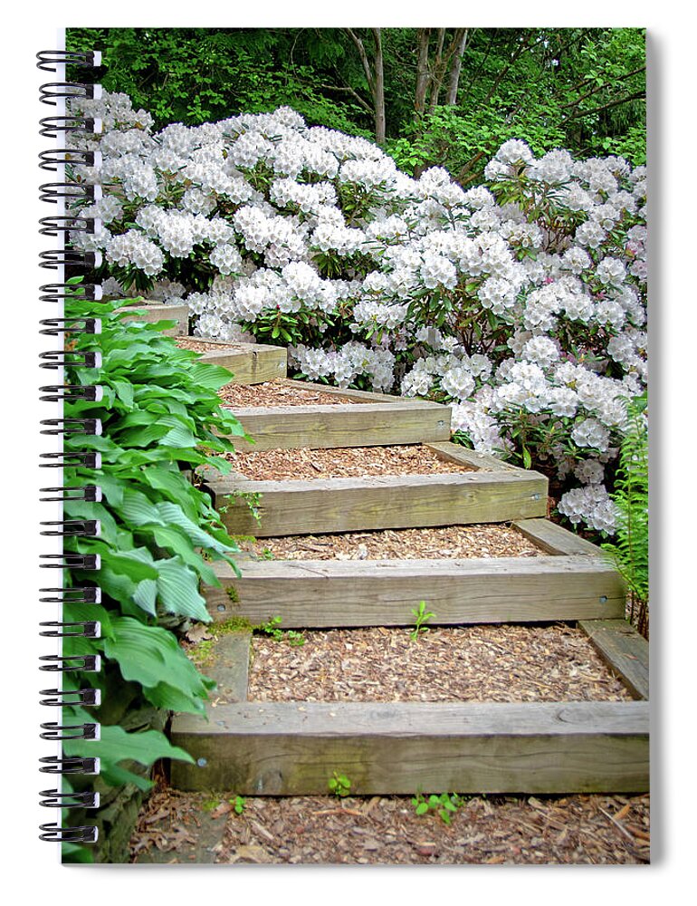 Rhododendron Spiral Notebook featuring the photograph Cornell Botanic Gardens #7 by Mindy Musick King