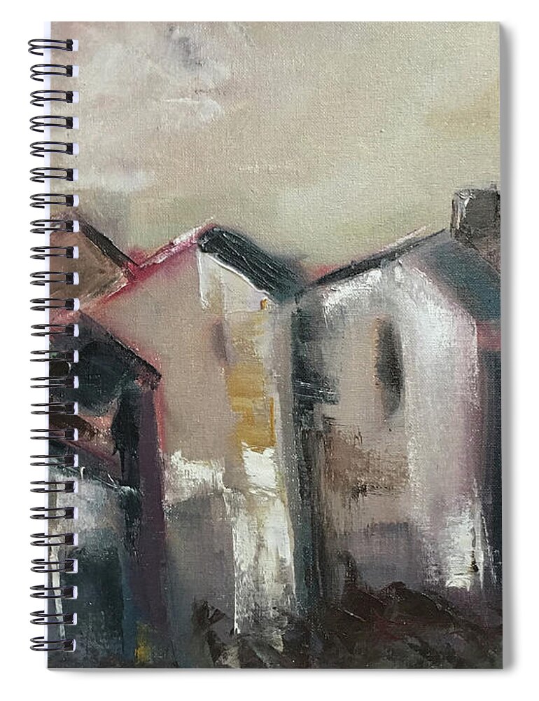 Loose Brush Spiral Notebook featuring the painting Corsica by Roxy Rich