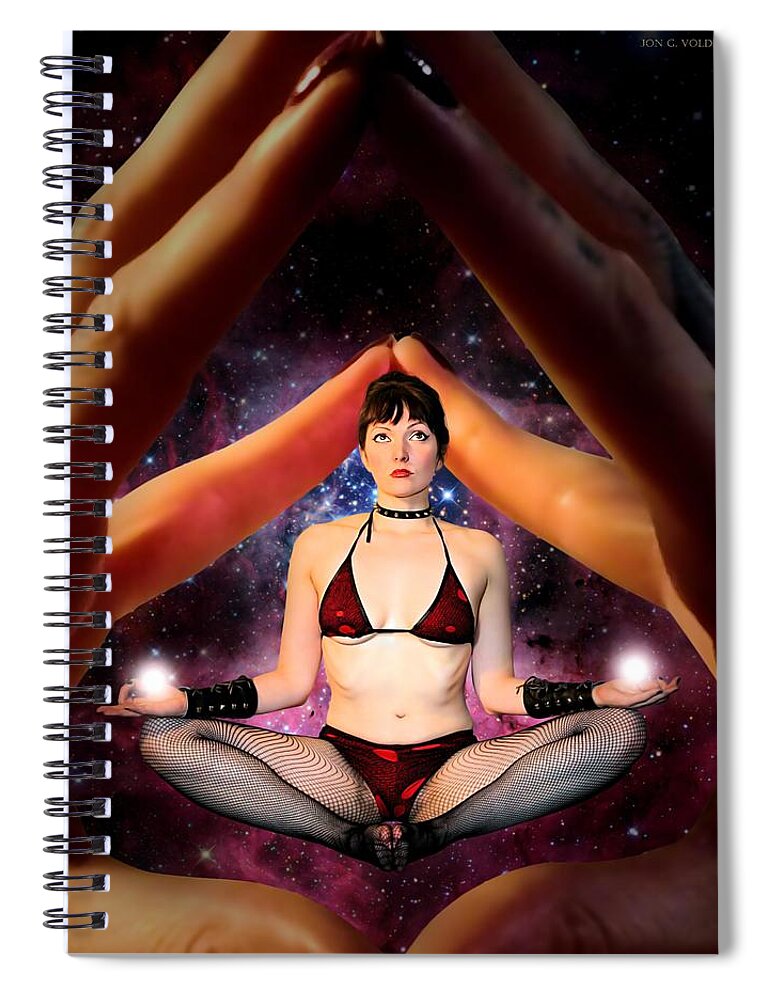 Fantasy Spiral Notebook featuring the photograph Cosmic Balance by Jon Volden