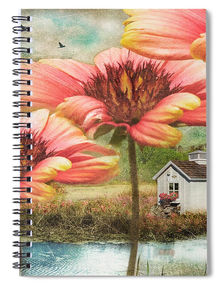 Flower Spiral Notebook featuring the photograph Covered in Love by Shara Abel
