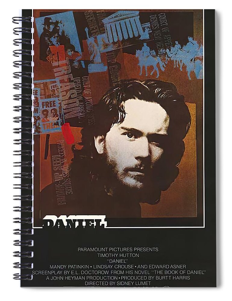 Daniel Spiral Notebook featuring the mixed media ''Daniel'', 1983, movie poster by Stars on Art