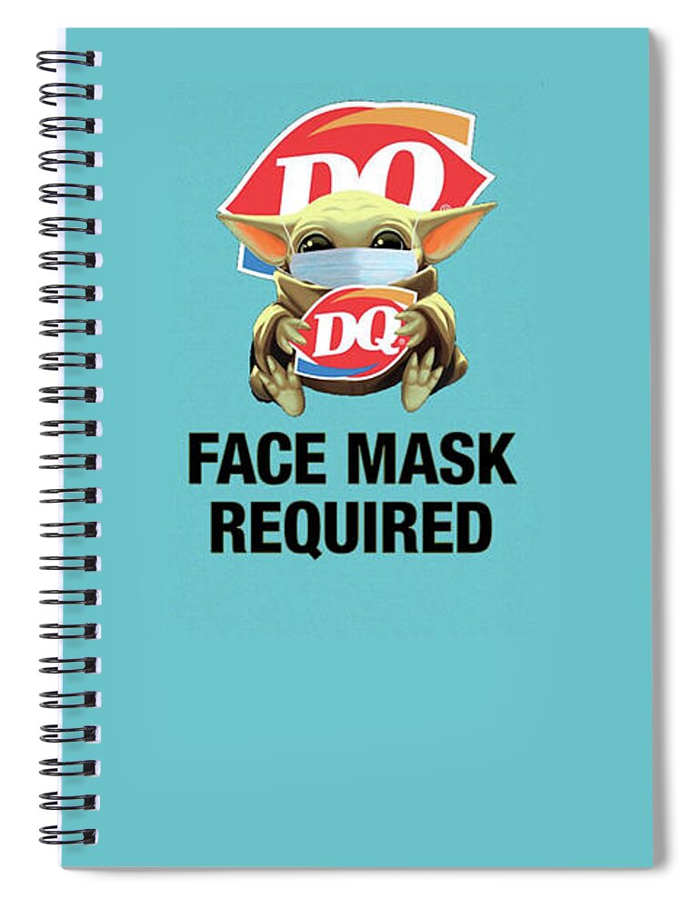 Dq Spiral Notebook featuring the photograph DQ Face Mask Required #1 by Robert Banach