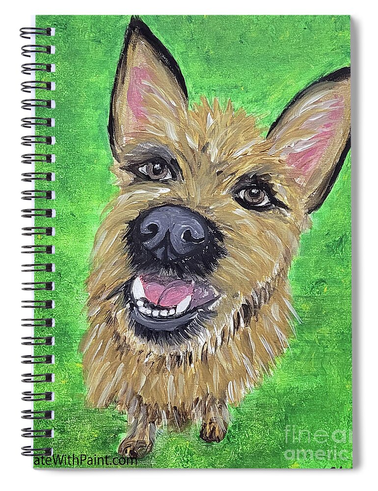 Dwp Pet Portraits Spiral Notebook featuring the painting DWP Perry Hall #1 by Ania M Milo