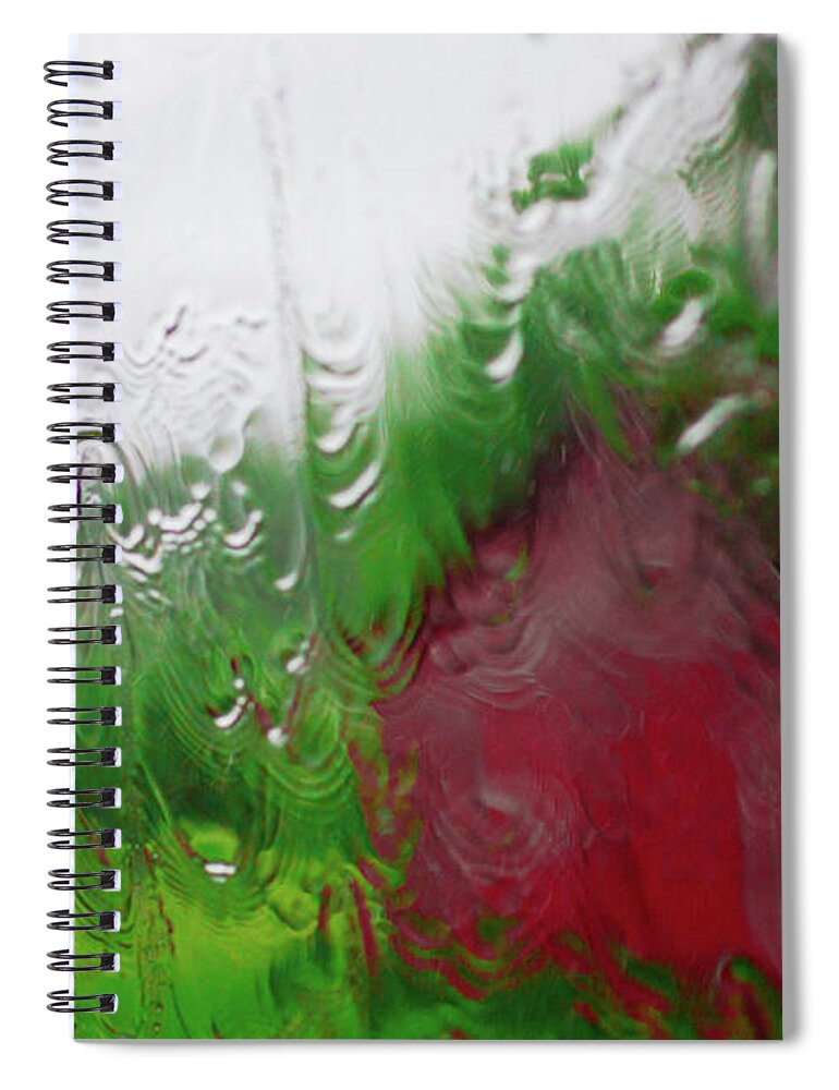 Red Spiral Notebook featuring the photograph A Surface Gaining Red by Cynthia Dickinson