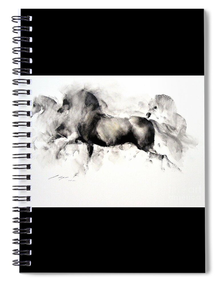 Horse Spiral Notebook featuring the painting Ferar by Janette Lockett