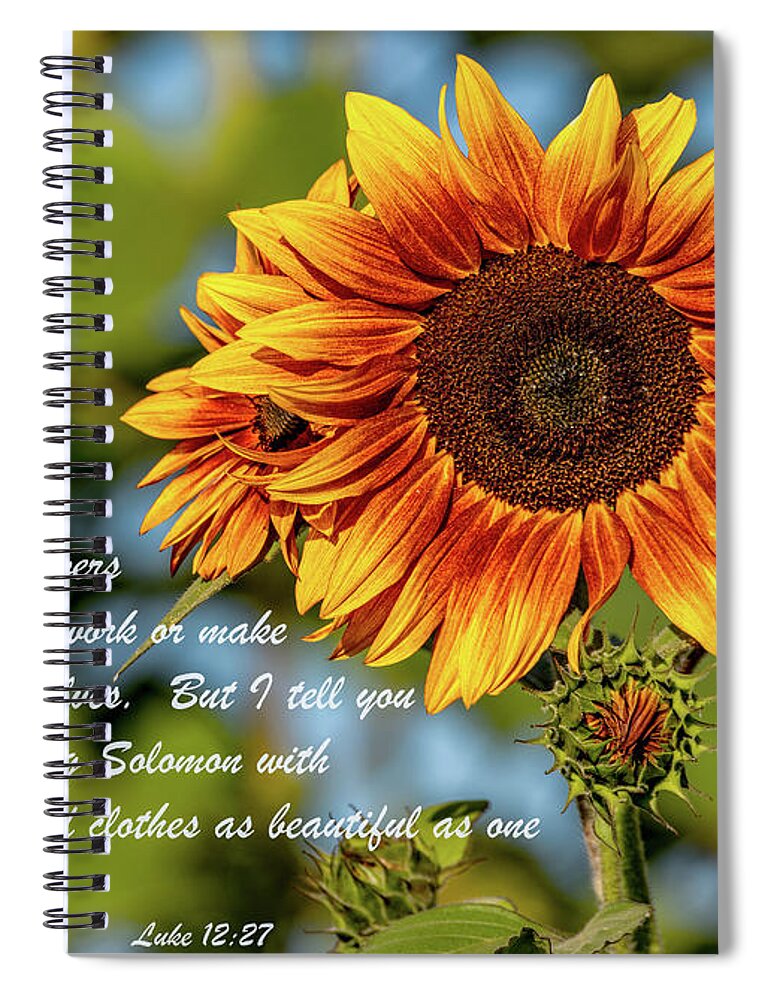  Spiral Notebook featuring the photograph Flower Inspiration #1 by Marcy Wielfaert