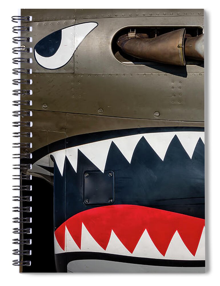 P-40 Spiral Notebook featuring the photograph Flying Tiger #1 by Chris Buff