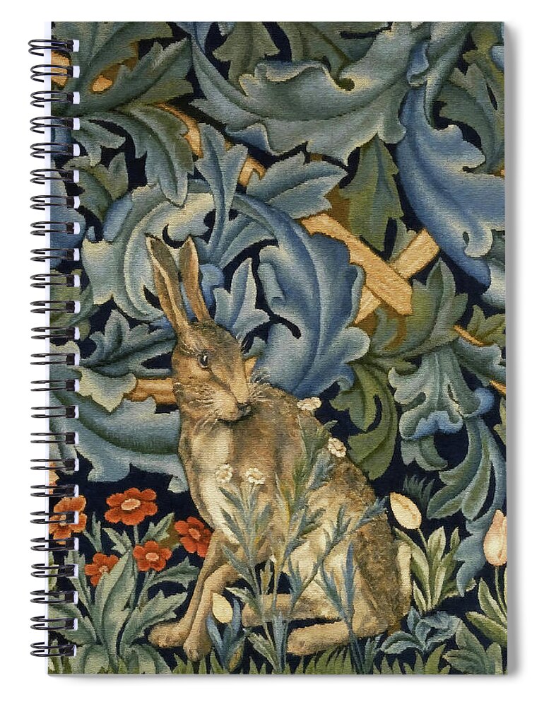 William Morris Spiral Notebook featuring the painting Forest #1 by William Morris