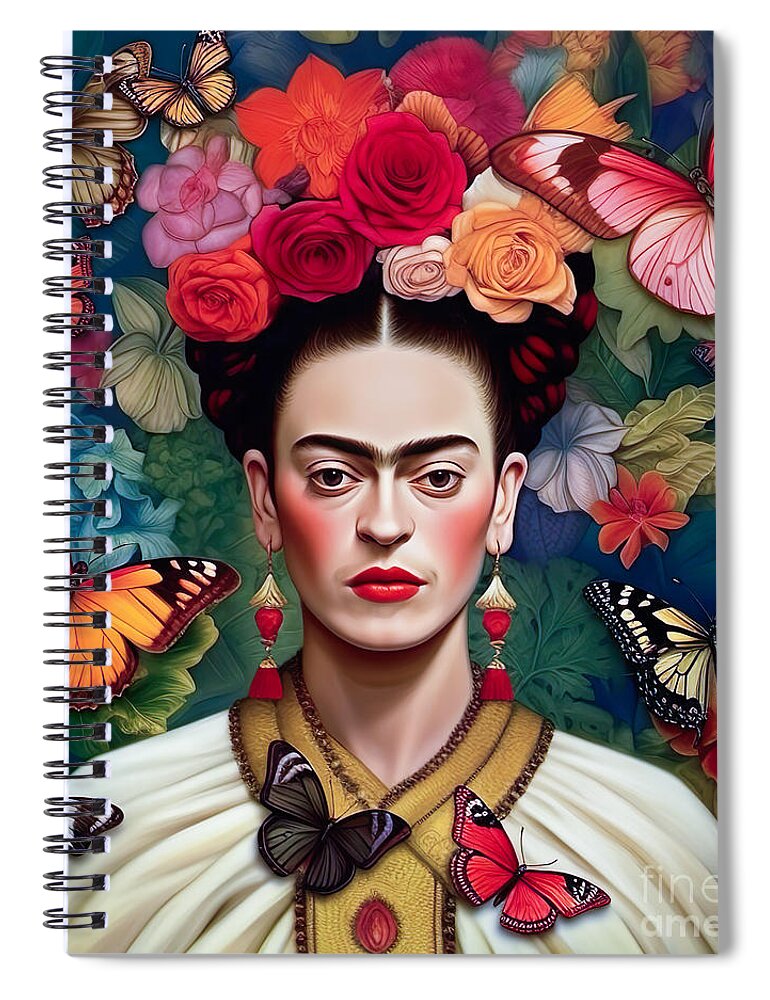 Frida Kahlo Butterfly Portrait print by Mark Ashkenazi