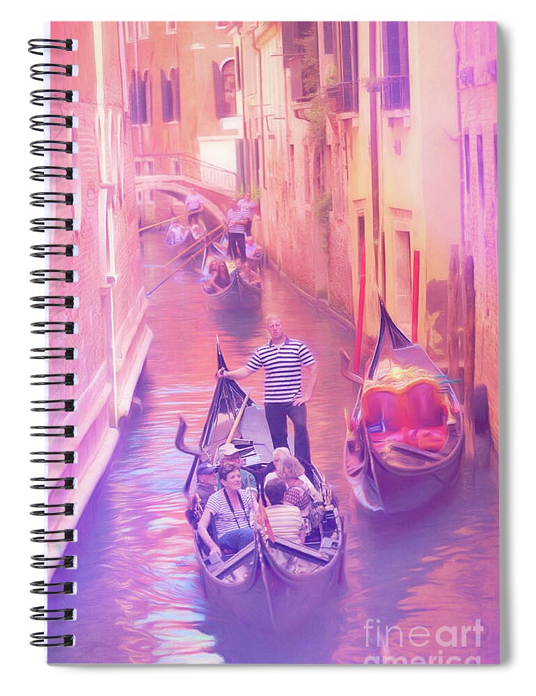 Venice Spiral Notebook featuring the photograph Gondola, Venioce Italy by George Robinson