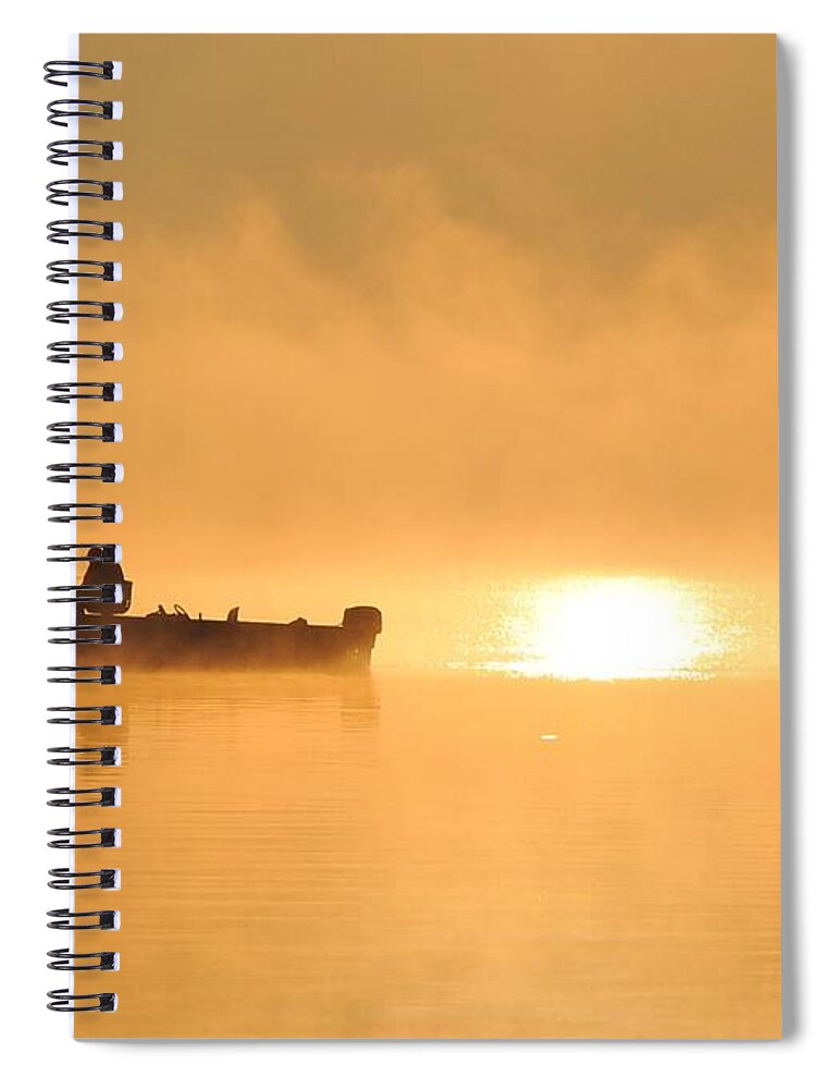 Man Spiral Notebook featuring the photograph Gone Fishing by Terri Gostola