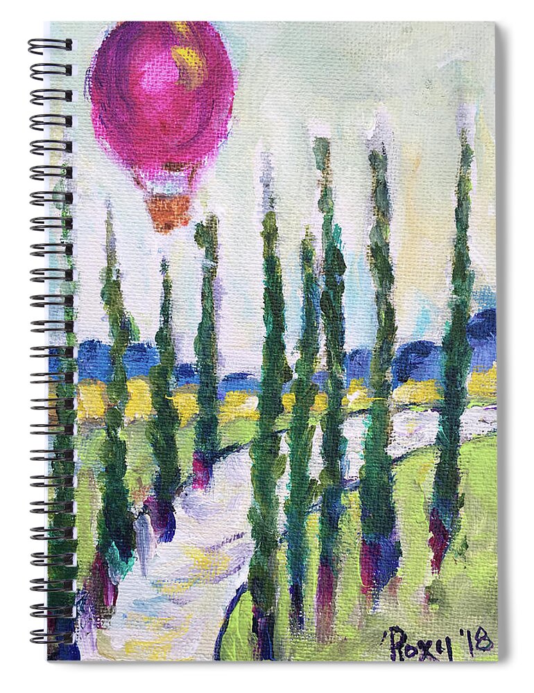 Wine Country Spiral Notebook featuring the painting Good Morning Wine Country #1 by Roxy Rich
