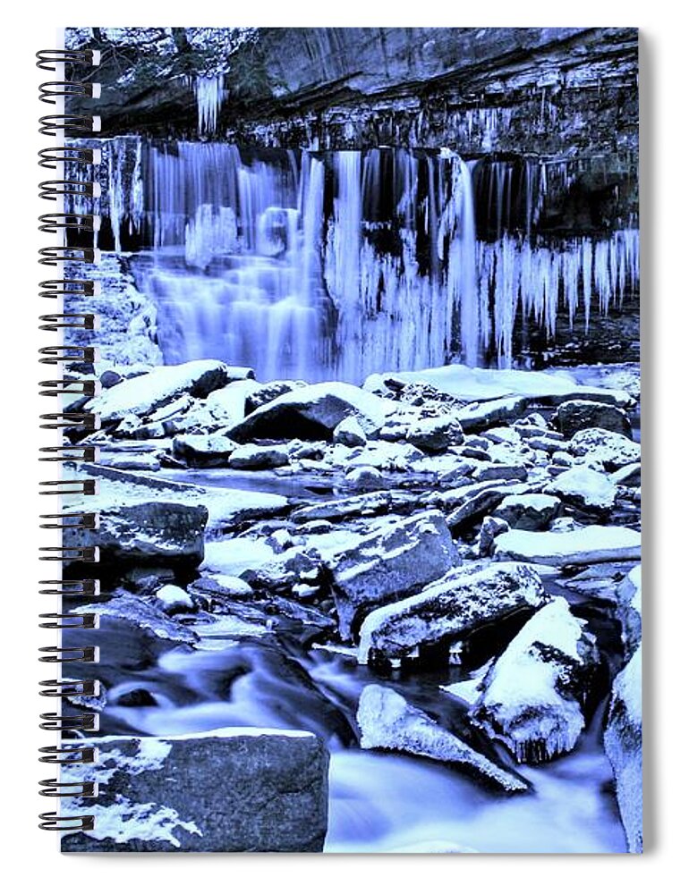  Spiral Notebook featuring the photograph Great Falls Winter 2019 by Brad Nellis