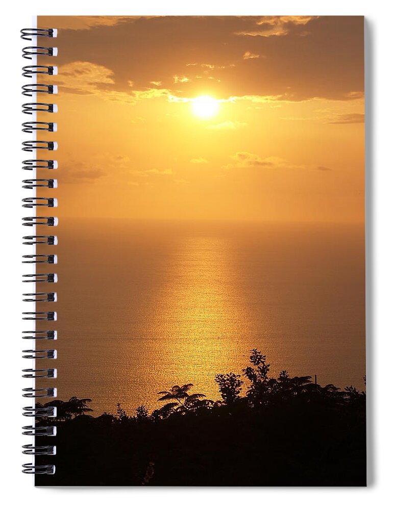 Hawaii Sunset Prints Spiral Notebook featuring the photograph Hawaii sunset by Athala Bruckner