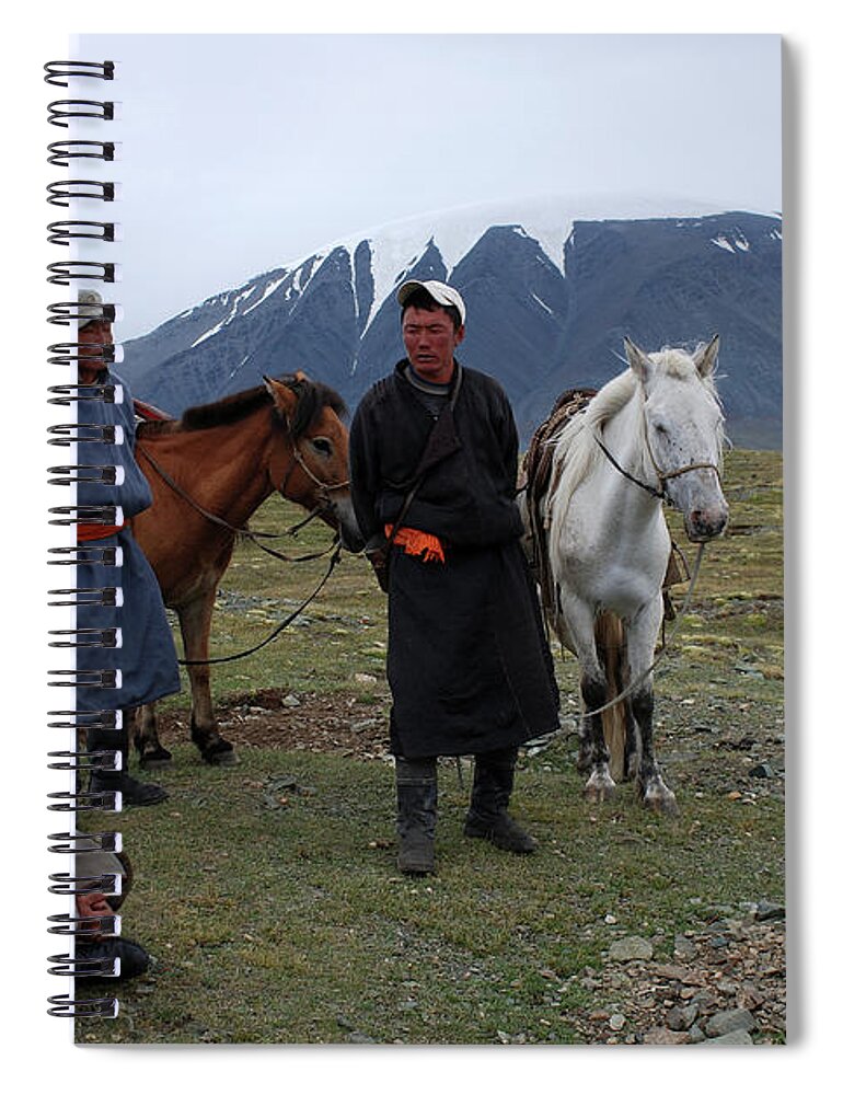 Herders Lifestyle Spiral Notebook featuring the photograph Herders lifestyle #1 by Elbegzaya Lkhagvasuren